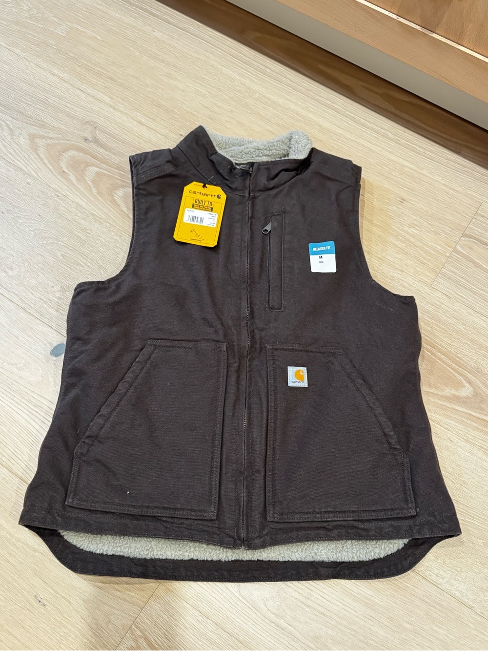 Carhartt Women's Washed Duck Sherpa-Lined Mock Neck Vest OV4277-W